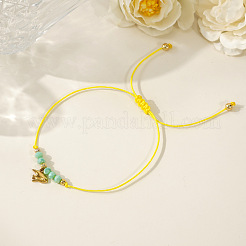 Brass Fish Charm Braided Bracelets&nbsp;BX9952