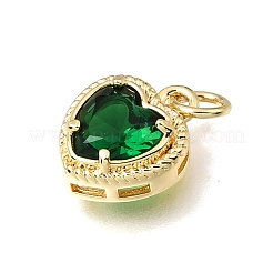 Brass Glass Pendants&nbsp;KK-E802-16G-B