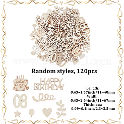 1 Set Unfinished Wood Confetti Table Decoration&nbsp;WOOD-SP0001-98