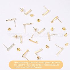 Brass Stud Earring Findings&nbsp;KK-FH0003-77