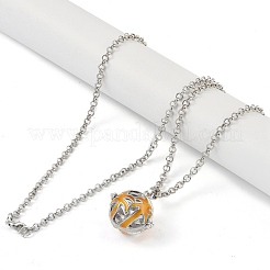 Brass Enamel Pendant Necklaces&nbsp;NJEW-G089-05P