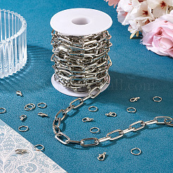 DIY Aluminium Paperclip Chains Bracelets/Necklaces Making Kit&nbsp;DIY-TA0012-91P