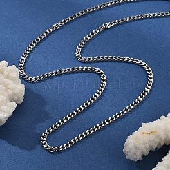 3.5MM 304 Stainless Steel Curb Chain Necklaces&nbsp;NJEW-T016-10P