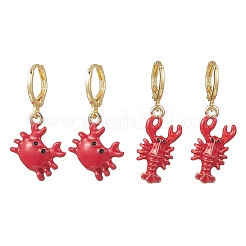 2 Pairs Zinc Alloy Leverback Earrings&nbsp;EJEW-JE06911