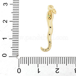 Brass Micro Pave Cubic Zirconia Enamel Pendants&nbsp;KK-D354-06G-C