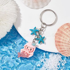 Mermaid Opaque Resin Pendant Keychain&nbsp;X1-KEYC-JKC00624-04