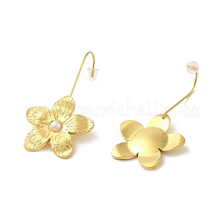 304 Stainlee Steel with Plastic Pearl Dangle Earring&nbsp;EJEW-Z045-06G