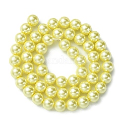 Eco-Friendly  Dyed Glass Pearl Round Bead Strands&nbsp;HY-A002-8mm-M