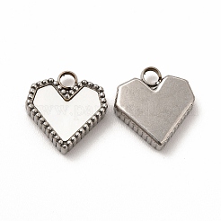 304 Stainless Steel Heart Charms&nbsp;STAS-A076-07P