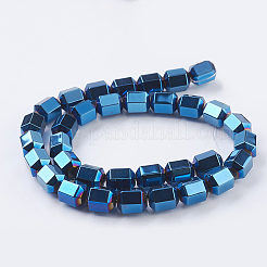 PVD Vacuum Plating Electroplate Non-magnetic Synthetic Hematite Beads Strands&nbsp;G-F534-A04