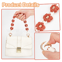 2Pcs Cotton Woven Flower Wrist Strap Lanyard&nbsp;HJEW-BBC0001-10E