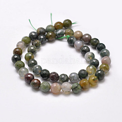 Natural Indian Agate Beads Strands&nbsp;X-G-F349-02-8mm