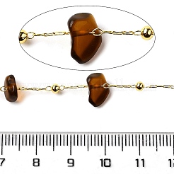 Handmade Nuggets Glass Beaded Chains&nbsp;CHC-F020-07G-01