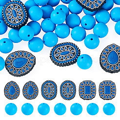 56Pcs 4 Styles Silicone Beads&nbsp;FIND-TA0010-75E