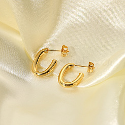 Oval 304 Stainless Steel Stud Earrings&nbsp;RS0280