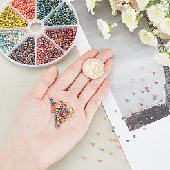 2400Pcs 24 Style Frosted Electroplate Glass Beads Strands&nbsp;EGLA-PH0001-22