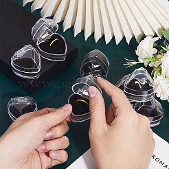 Heart Plastic Ring Boxes&nbsp;LS-CON-WH0084-83A