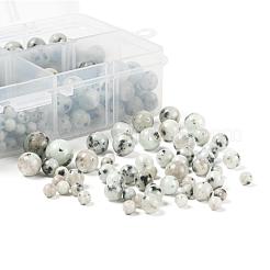 340Pcs 4 Sizes Natural Sesame Jasper/Kiwi Jasper Beads&nbsp;G-LS0001-33