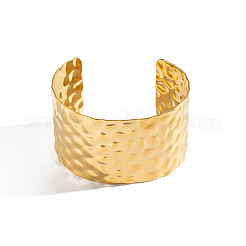 304 Stainless Steel Vintage Textured Wide Cuff Bangles for Women&nbsp;EO1000
