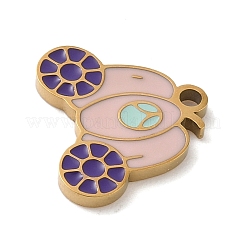 Christmas Themes 304 Stainless Steel Enamel Charms&nbsp;STAS-K312-04H-G