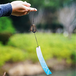 2Pcs 2 Style Japanese Cast Iron Bell Wind Chimes&nbsp;HJEW-BC0001-47C