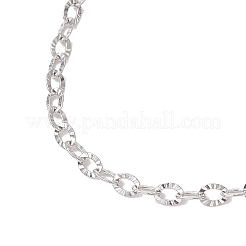 304 Stainless Steel Textured Cable Chain Bracelet Making&nbsp;AJEW-JB01342-02