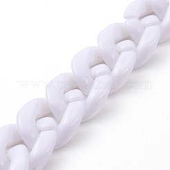 Handmade Opaque Acrylic Curb Chains&nbsp;AJEW-JB00662-09