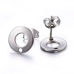 Non-Tarnish 304 Stainless Steel Stud Earring Findings&nbsp;STAS-H472-01P