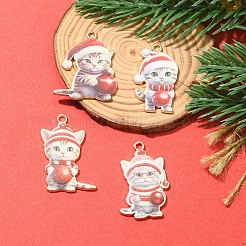 8Pcs 4 Styles Christmas Alloy Enamel Pendants&nbsp;FIND-YW0005-64