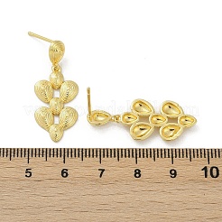 Brass Teardrop Dangle Stud Earrings&nbsp;EJEW-M066-03G