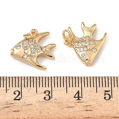 Ocean Style Brass Micro Pave Cubic Zirconia Pendants&nbsp;KK-A280-01C-G