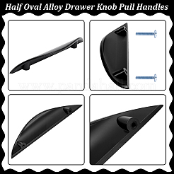 Half Oval Alloy Drawer Knob Pull Handles&nbsp;FIND-WA0001-18