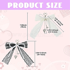 ABS Plastic Imitation Pearl & Polyester Pendant Decorations&nbsp;HJEW-YW00468-01