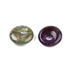Natural & Synthetic Mixed Stone Donut Charms&nbsp;G-N344-39A
