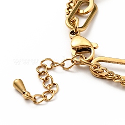 Clear Cubic Zirconia Rhombus and Round Ball Charm Multi-strand Bracelet&nbsp;BJEW-G639-04G