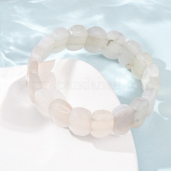 Natural Grey Agate Beaded Stretch Bracelets for Unisex&nbsp;G-K303-01J