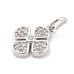 Brass Micro Pave Cubic Zirconia Pendants&nbsp;KK-H527-15P