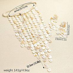 Shell Multi-Layer Disc Necklaces & Stud Earring Sets for Women&nbsp;WG912B9-03