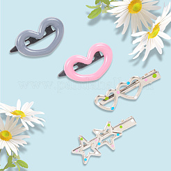 20Pcs 4 Style Plastic Snap Hair Clips&nbsp;PHAR-CP0001-24