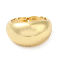 Rack Plating Brass Blank Dome Open Cuff Rings&nbsp;RJEW-E290-02G