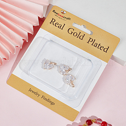4Pcs Brass Cubic Zirconia Charms&nbsp;ZIRC-BBC0002-43