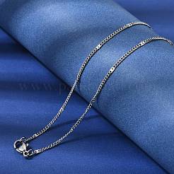 12Pcs 1.8MM 304 Stainless Steel Textured Twisted Chain Necklaces for Men Women&nbsp;NJEW-H093-20P-02