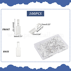 100Pcs Tibetan Style Alloy Glue-on Flat Pad Bails&nbsp;FIND-UN0002-33