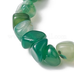 Natural Agate Nuggets Beaded Stretch Bracelets for Men Women&nbsp;BJEW-JB11957-02
