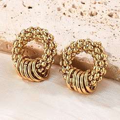 201 Stainless Steel Hoop Earrings&nbsp;EJEW-P304-11G