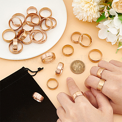 16Pcs 8 Size Stainless Steel Plain Band Finger Rings Set for Women&nbsp;RJEW-UN0002-69