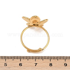 304 Stainless Steel Open Cuff Rings for Women&nbsp;RJEW-K296-03G