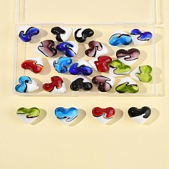 24Pcs 6 Colors Handmade Lampwork Beads&nbsp;LAMP-FS0001-35