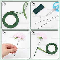 200Pcs Alloy Ball Head Pin with 1Roll Garden Grafting Paper Tape with 1 Roll Iron Wire Grimp Wire&nbsp;DIY-BBC0002-10