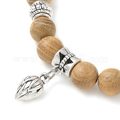 Flower Alloy Charm Bracelets&nbsp;BJEW-JB12354-01
